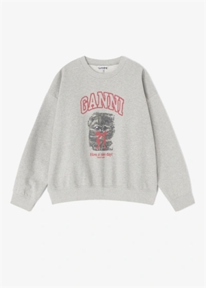 Isoli crewneck Margot kitty print sweat Paloma A1060016 Ganni 